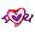 Balão de Festa Microfoil 46" 116cm - Coração I Love You Radiante - 1 unidade - Qualatex Outlet - Rizzo - Imagem 1