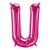 Balão de Festa Microfoil 16" 40cm - Letra U Magenta - 1 unidade - Qualatex Outlet - Rizzo - Imagem 1