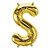 Balão de Festa Microfoil 16" 40cm - Letra S Ouro - 1 unidade - Qualatex Outlet - Rizzo - Imagem 1