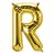 Balão de Festa Microfoil 16" 40cm - Letra R Ouro - 1 unidade - Qualatex Outlet - Rizzo - Imagem 1