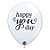 Balão de Festa Látex Liso Decorado - Happy You Day Branco - 11" 27cm - 50 unidades - Qualatex Outlet - Rizzo - Imagem 1
