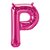Balão de Festa Microfoil 34" 86cm - Letra P Magenta - 1 unidade - Qualatex Outlet - Rizzo - Imagem 1