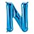 Balão de Festa Microfoil 34" 86cm - Letra N Azul - 1 unidade - Qualatex Outlet - Rizzo - Imagem 1