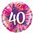 Balão de Festa Microfoil 18" 45cm - Redondo Número 40 Estrela Rosa - 1 unidade - Qualatex Outlet - Rizzo - Imagem 1