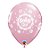 Balão de Festa Látex Liso Decorado - Baby Girl Rosa - 11" 27cm - 50 unidades - Qualatex Outlet - Rizzo - Imagem 1