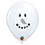 Balão de Festa Látex Liso Decorado - Sorriso Boneco de Neve - 5" 12cm - 100 unidades - Qualatex Outlet - Rizzo - Imagem 1