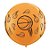 Balão de Festa Látex Liso Decorado - Basquete Laranja - 3' 90cm - 2 unidades - Qualatex Outlet - Rizzo - Imagem 1