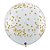Balão de Festa Látex Liso Decorado - Pontos de Confete Transparente - 3' 90cm - 2 unidades - Qualatex Outlet - Rizzo - Imagem 1