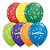 Balão de Festa Látex Liso Decorado - Congratulations Serpentina - 11" 27cm - 50 unidades - Qualatex Outlet - Rizzo - Imagem 1