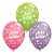 Balão de Festa Látex Liso Decorado - Happy Easter Dots Sortido - 11" 27cm - 50 unidades - Qualatex Outlet - Rizzo - Imagem 1