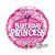 Balão de Festa Microfoil 18" 45cm - Redondo Holográfico Birthday Princess - 1 unidade - Qualatex Outlet - Rizzo - Imagem 1