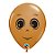 Balão de Festa Látex Liso Decorado - Rosto Masculino Marrom - 5" 12cm - 100 unidades - Qualatex Outlet - Rizzo - Imagem 1