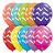 Balão de Festa Látex Liso Decorado - Listras Chevron Sortidos - 11" 27cm - 6 unidades - Qualatex Outlet - Rizzo - Imagem 1