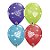 Balão de Festa Látex Liso Decorado - Bandeirolas Corações Sortidos - 11" 27cm - 50 unidades - Qualatex Outlet - Rizzo - Imagem 1