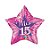 Balão de Festa Microfoil 20" 51cm - Estrela Mis 15! Rosa Quente - 1 unidade - Qualatex Outlet - Rizzo - Imagem 1