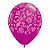 Balão de Festa Látex Liso Decorado - Cereja Estampa Damasco - 11" 27cm - 50 unidades - Qualatex Outlet - Rizzo - Imagem 1