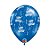 Balão de Festa Látex Liso Decorado - Happy Birthday! Azul Safira - 11" 27cm - 50 unidades - Qualatex Outlet - Rizzo - Imagem 1