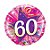 Balão de Festa Microfoil 18" 45cm - Redondo Número 60 Estrela Roxo - 1 unidade - Qualatex Outlet - Rizzo - Imagem 1