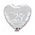 Balão de Festa Microfoil 18" 45cm - Coração Happy 25th Anniversary - 1 unidade - Qualatex Outlet - Rizzo - Imagem 1