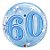 Balão de Festa Bubble 22" 55cm - Número 60 Explosão Azul Estelar - 1 unidade - Qualatex Outlet - Rizzo - Imagem 1