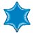 Balão de Festa Microfoil 22" 55cm - Estrela de 6 Pontas Azul Safira - 1 unidade - Qualatex Outlet - Rizzo - Imagem 1
