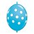 Balão de Festa Látex Liso Q-Link - Polka Dots Azul Casca de Ovo - 12" 30cm - 50 unidades - Qualatex Outlet - Rizzo - Imagem 1