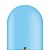Balão de Festa Canudo - Azul Claro 646Q - 50 unidades - Qualatex Outlet - Rizzo - Imagem 1