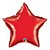 Balão de Festa Microfoil 9" 22cm - Estrela Vermelho Rubi Metalizado - 1 unidade - Qualatex Outlet - Rizzo - Imagem 1