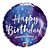 Balão de Festa Microfoil 4" 10cm - Redondo Happy Birthday! Galaxia - 1 unidade - Qualatex Outlet - Rizzo - Imagem 1