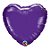Balão de Festa Metalizado 18" 45cm - Coração Roxo Quartzo - 1 unidade - Qualatex Outlet - Rizzo - Imagem 1