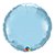 Balão de Festa Microfoil 18" 45cm - Redondo Azul Claro Perolado Metalizado - 1 unidade - Qualatex Outlet - Rizzo - Imagem 1