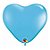 Balão de Festa Látex Liso - Coração Azul Claro - 6" 15cm - 100 unidades - Qualatex Outlet - Rizzo - Imagem 1