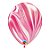 Balão de Festa Látex Liso Decorado - Superagate Vermelho/Branco - 11" 27cm - 25 unidades - Qualatex Outlet - Rizzo - Imagem 1