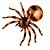 Balão de Festa Metalizado 53" 135cm - Aranha Marrom 4D - 1 unidade - Rizzo - Imagem 1