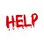 Transfer Para Balão Lettering Vermelho - Help - 1 unidade - Rizzo - Imagem 1