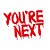 Transfer Para Balão Lettering Vermelho - You're Next  - 1 unidade - Rizzo - Imagem 1