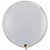 Balão Gigante de Festa em Látex 3ft (90 cm) - Gray (Cinza) - 2 unidades - Qualatex - Rizzo - Imagem 1