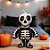 Pelúcia Esqueleto Preto e Branco 25 cm - Halloween - 1 unidade - Rizzo - Imagem 1