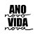 Transfer Para Balão Lettering - Ano Novo, Vida Nova - Preto - 1 unidade - Rizzo - Imagem 1