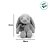 Coelho de Pelúcia com Laço - Marrom - 31cm - 1 unidade - Cromus - Rizzo - Imagem 2