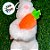 Coelho de Pelúcia Abraçando Cenoura - Branco - 39cm - 1 unidade - Rizzo - Imagem 3