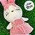 Coelha de Pelúcia com Vestido e Orelhas Rose - 36cm - 1 unidade - Rizzo - Imagem 3