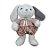 Coelha de Pelúcia Branco e Roxo com Saia Rosa- 33cm - 1 unidade - Rizzo - Imagem 1