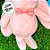 Coelho de Pelúcia com Gravata Borboleta - Rosa - 29cm - 1 unidade - Rizzo - Imagem 3