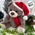 Urso de Pelúcia com Gorro - Cinza - 32cm  - 1 unidade - Cromus - Rizzo - Imagem 2