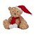 Urso de Pelúcia com Gorro e Cachecol Vermelho - 46cm - 1 unidade - Cromus - Rizzo - Imagem 1