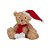 Urso de Pelúcia com Gorro e Cachecol Vermelho - 33cm - 1 unidade - Cromus - Rizzo - Imagem 1