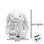Coelho de Pelúcia Branco com Laço Personalizado - 31cm  - 1 unidade - Rizzo - Imagem 4