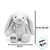Coelho de Pelúcia Azul com Laço Personalizado - 31cm  - 1 unidade - Rizzo - Imagem 4