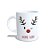 Caneca de Porcelana Personalizável c/ Nome - Rena HoHoHo - 1 unidade - Rizzo Personalizado - Imagem 1